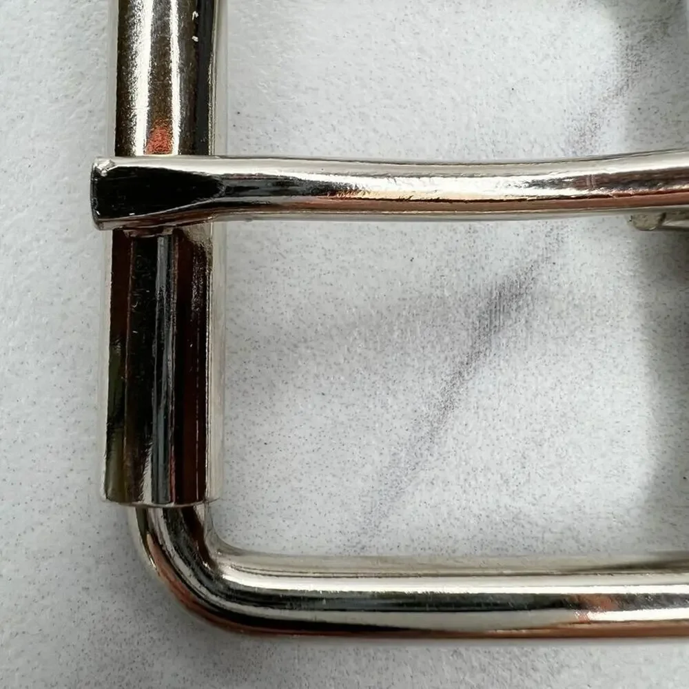 Silver Tone Simple Basic Roller Belt Buckle